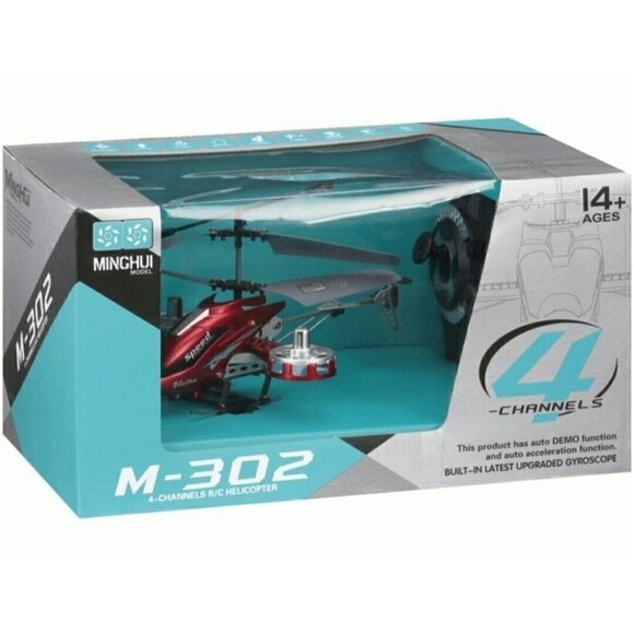 M-302 Helicopter 4-Channel R/C - DEMO & Auto Acceleration Function New In Box - Picture 1 of 4